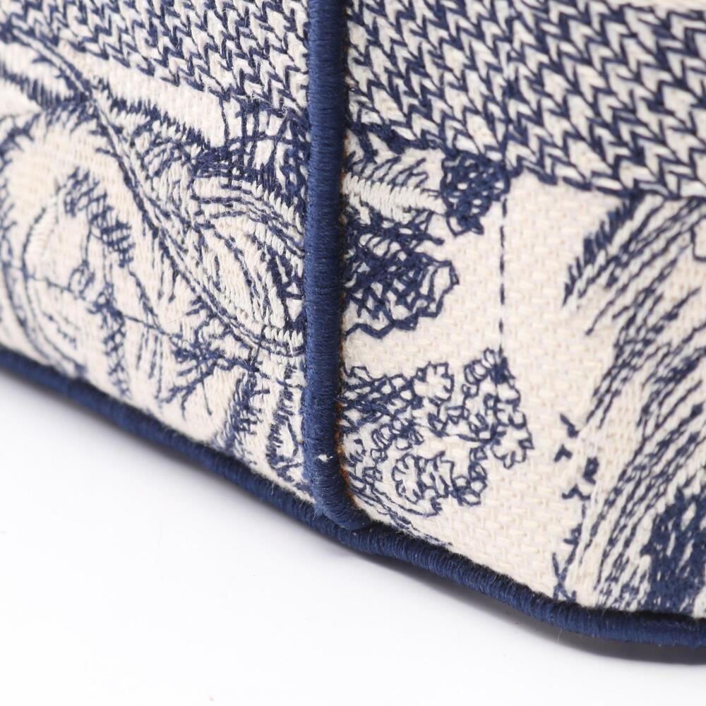 Dior White Vanity Canvas Christian Travel Navy Handbag Blue - Picture 8 of 8